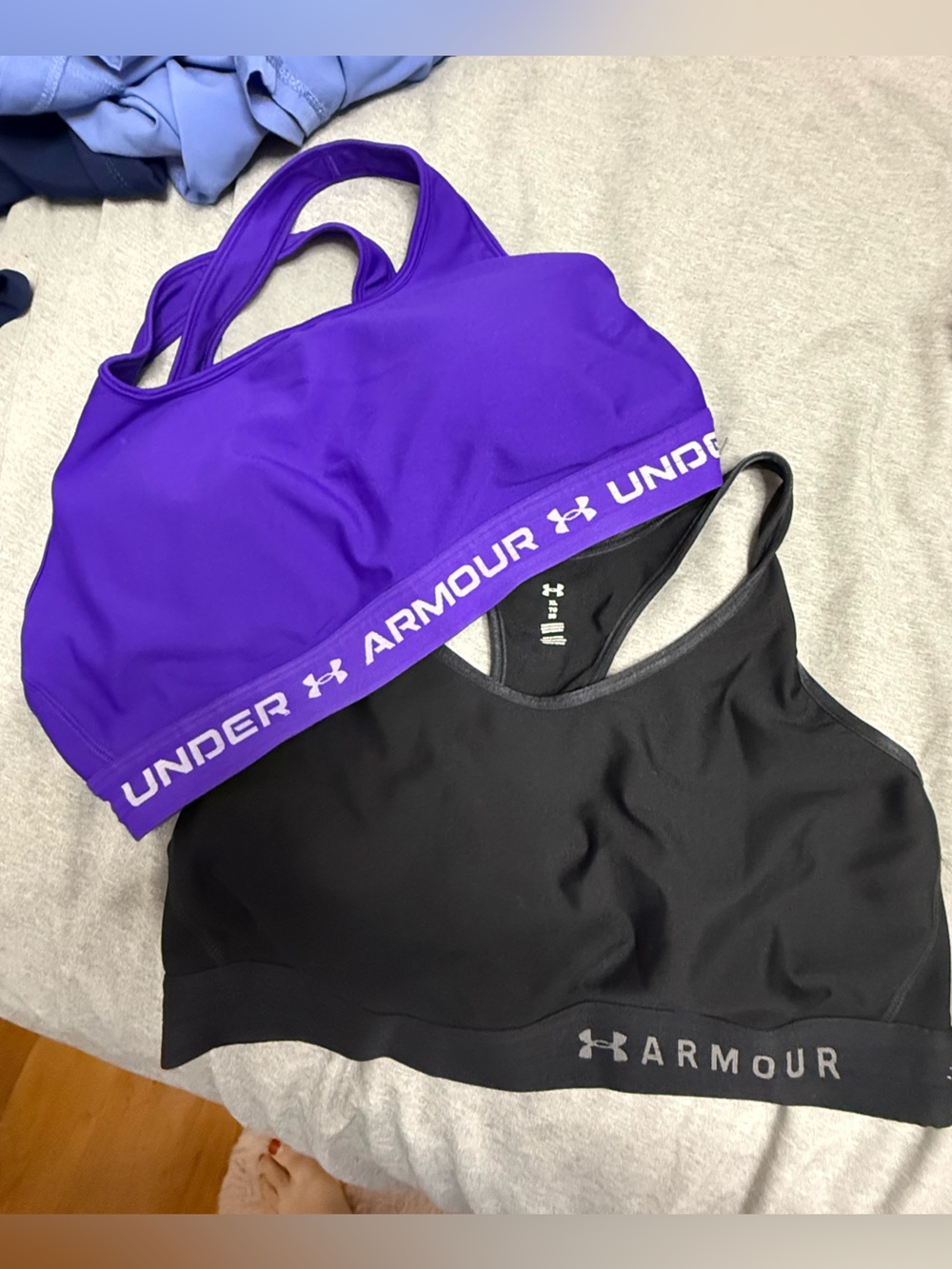 Under Armour Purple and Black Racerback Sports Bras bundle